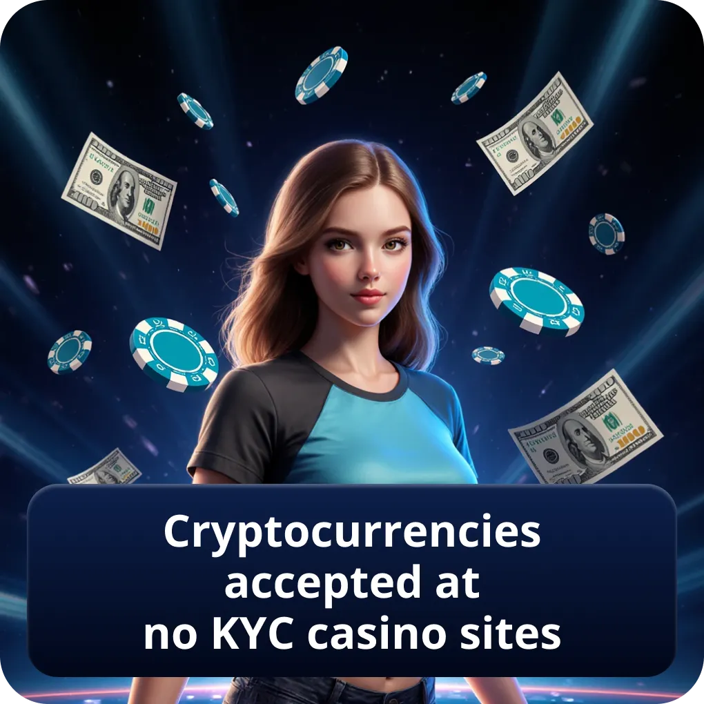 Cryptocurrencies accepted at no KYC casino sites 